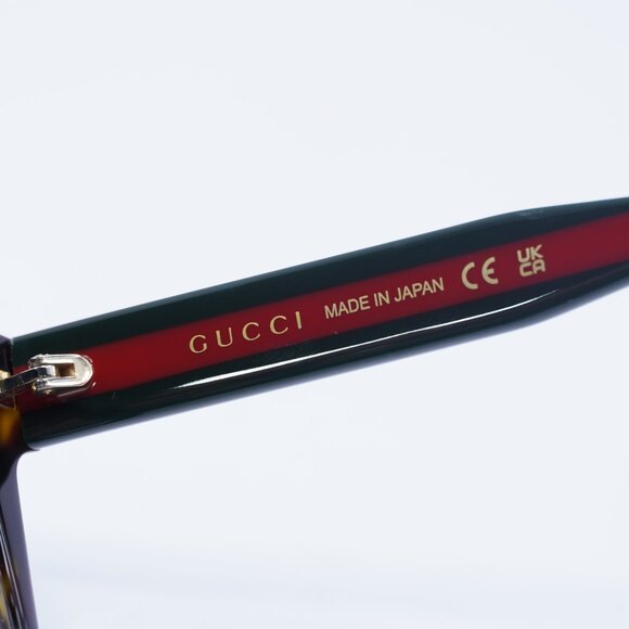 Gucci GG1870O 006 Eyeglasses Havana/Red 56mm Square Frame - Picture 8 of 10